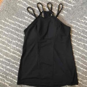 Zella strappy black tank top sz m